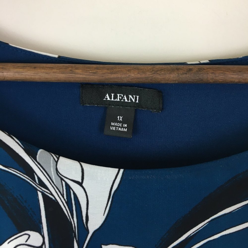 Alfani Angel Sleeve Bubble Hem Floral Blouse Top - Picture 5 of 8